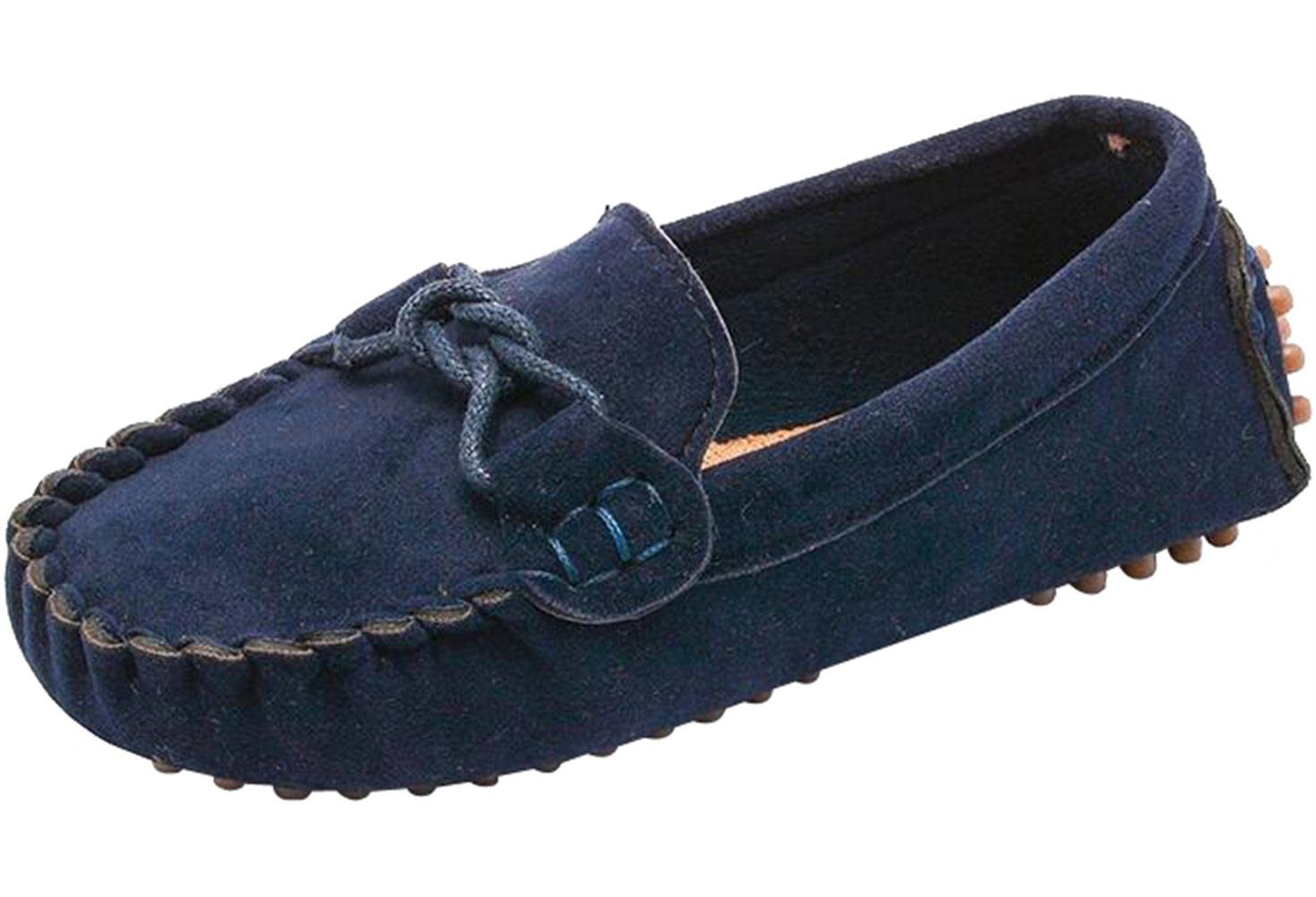 PPXID Fille Garçon Classique Suède Cuir Mocassins Loafers Chaussures