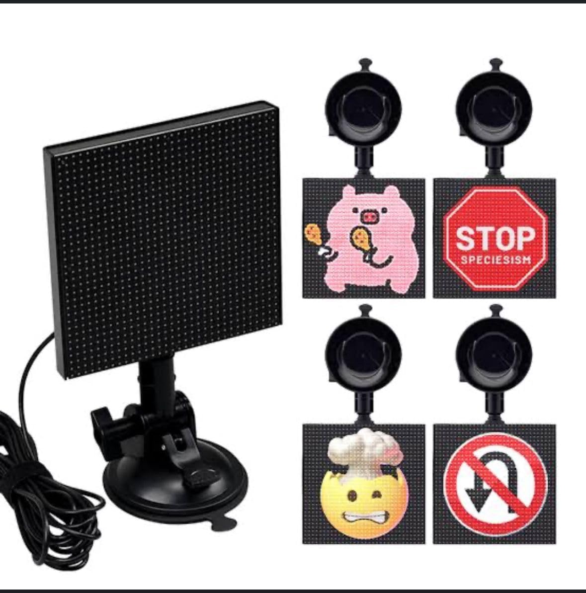 NYRWANA 13x13cm Pixel Display Screen, Smartphone App Control LED Car Sign Screen with 32x32 Pixel Custom Text Pattern Programmable LED Screen for Home Décor (B0CXXVW1NJ) Amazon Price History, Amazon Price Tracker