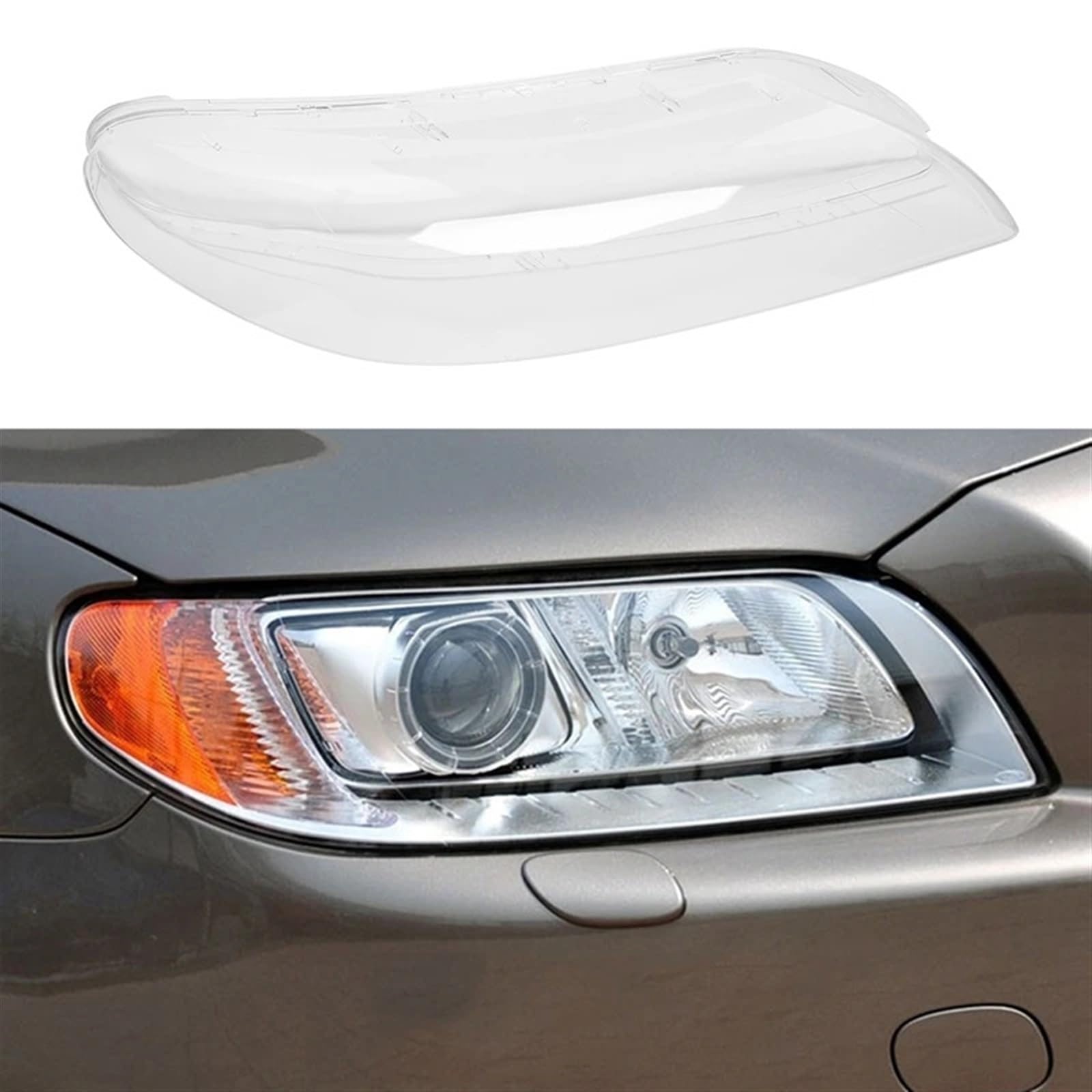 Windzerdong Car Front Headlamp Cover Transparent Lampshade Headlight Cover Shell Mask Lens For volvos S80 S80L 2008-2015