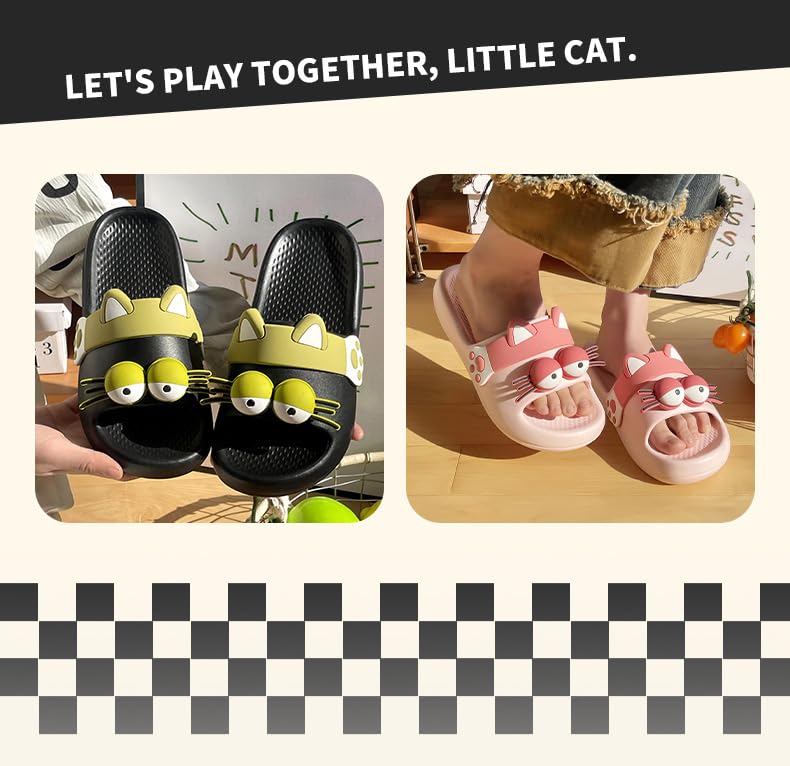 Y2K Cat Print EVA Slippers Slip-Resistant Comfort slides for Women Summer Indoor Outdoor Wear3