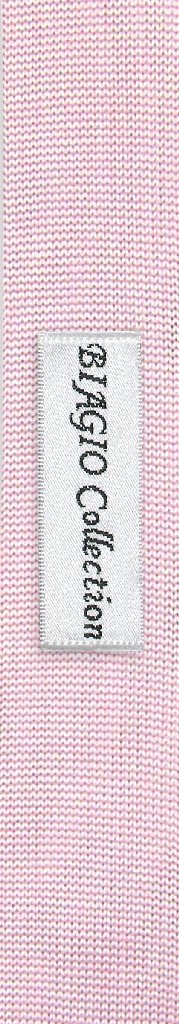 Biagio KNITTED Neck Tie Solid LIGHT PINK Color Men's Knit NeckTie