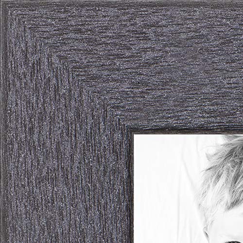 ArtToFrames 8x25 Inch Gray Picture Frame, This 1.25 Inch Custom MDF Poster Frame is Tungsten - Comes with Economy Acrylic and Corrugated Backing (2WOMBW26-443-8x25)