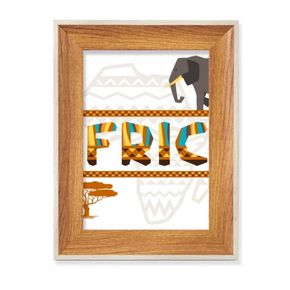Cadre de photo en bois éléphant d'afrique idée cadeau tableau art