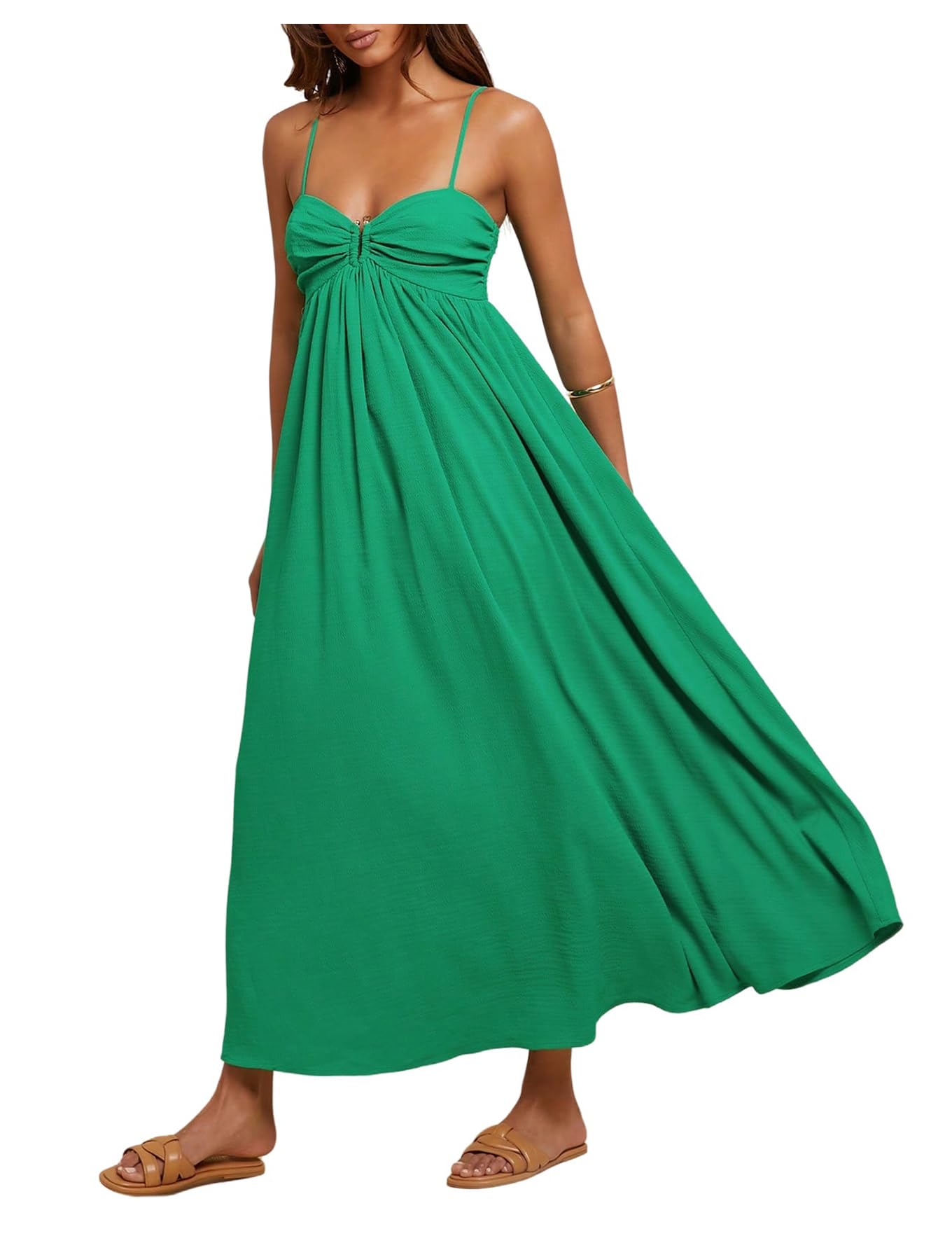 Women's Summer Maxi Dress Flowy Sundresses Beach Vacation Outfits