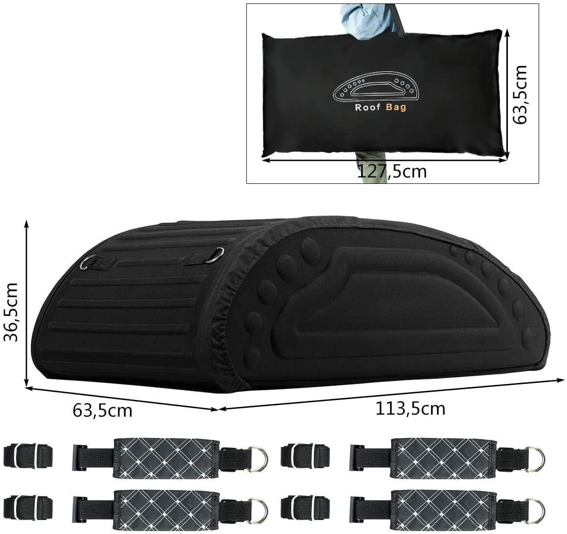 RELAX4LIFE Coffre de Toit Voiture 400L Pliable Imperméable