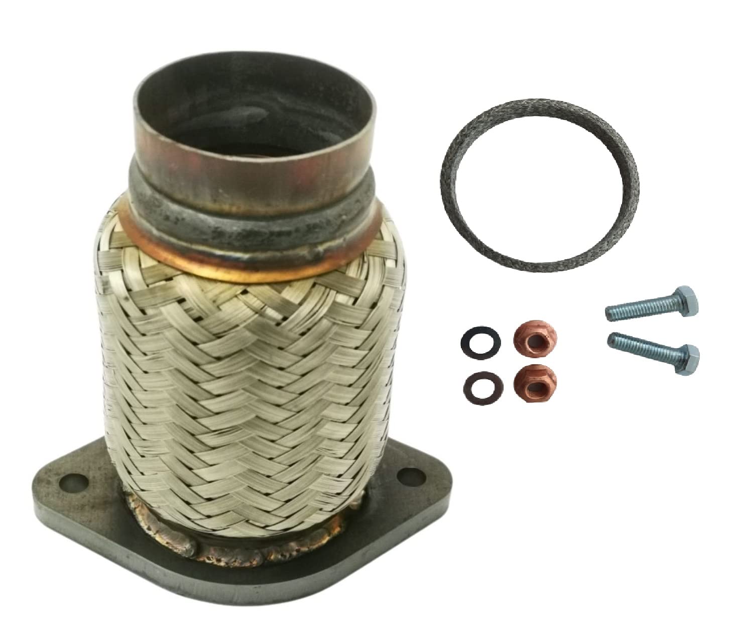 Flexrohr Katalysator Flexstück Flammrohr passend für BMW E81 E87 E88 E90 E91 E92 E93 316i 318i 320i mit Dichtring Set