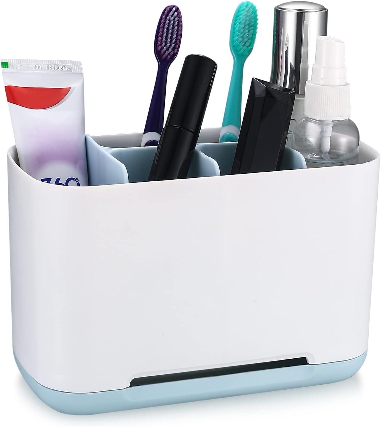 Soporte para Cepillos de Dientes Eléctrico, Portacepillos de Dientes, Soporte de Pasta de Dientes, Soporte Organizado con Orificio de Drenaje para Lavabo de Baño para Niños