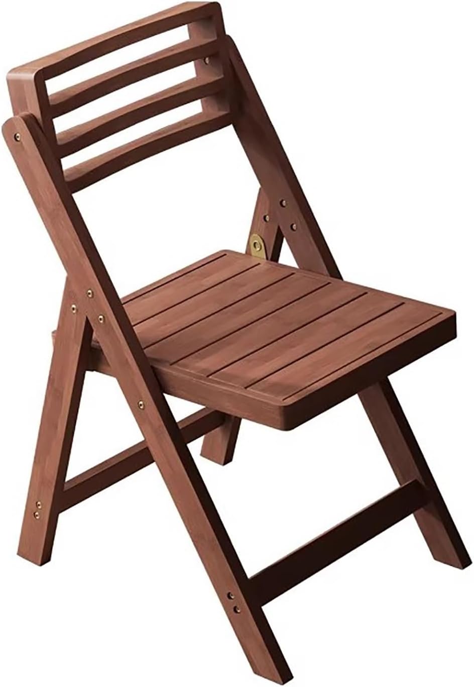 Portable Wood Folding Chairs, 330 lbs Capacity, No Assembly Required, Ideal for Indoor & Outdoor Events, Patio, Camping, Parties - Walnut Finish