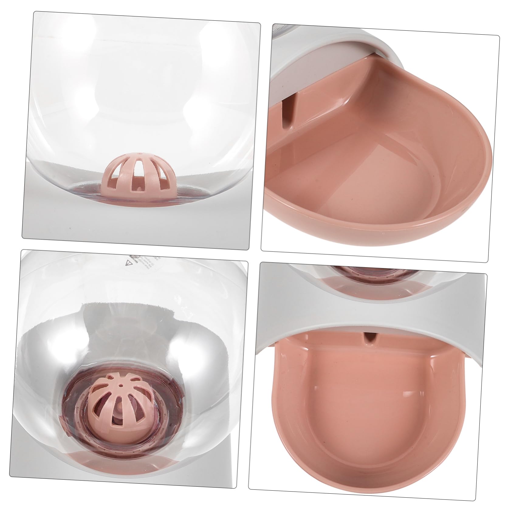 Bebedero Automático para Gatos y Perros de 2, 8 L Rosa | Diseño Transparente Burbujas, Abs y Acrílico, Uso en Casa o Tienda, Fácil de Limpiar