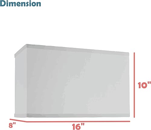 Miniatura 5 de Aspen Creative 36006A - Pantalla rectangular de transición con forma de tapa dura, color beige, ancho (8 + 16 pulgadas) x 10 pulgadas