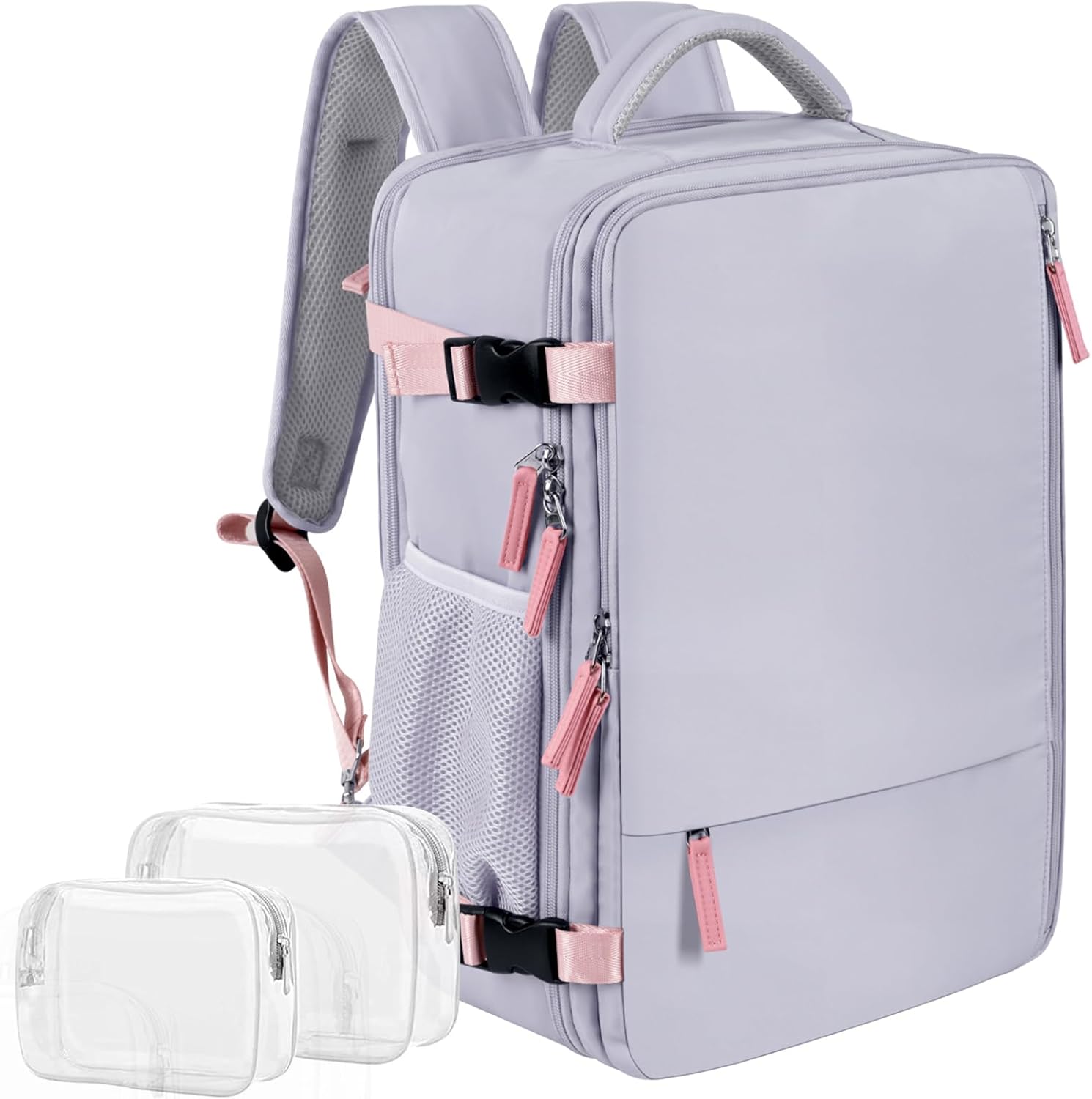 Snoffic Large Travel Backpack, Under Seat CarryOn 17.3” Laptop Backpack, Waterproof Casual