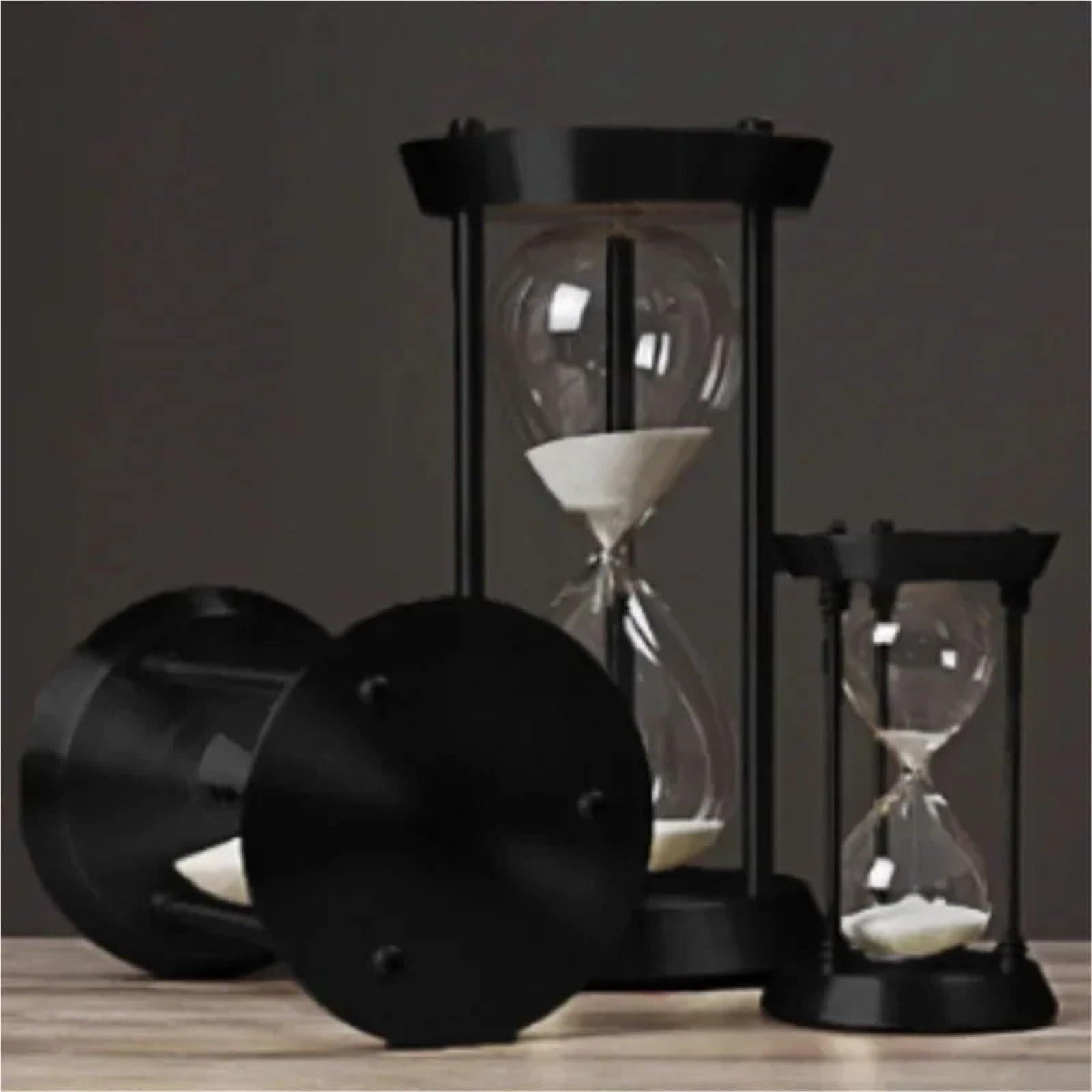 Reloj de Arena Cristal Hecho a Mano Retro 15 Minutos, Reloj clásico Metal, decoración Escritorio de Cocina(Gold)
