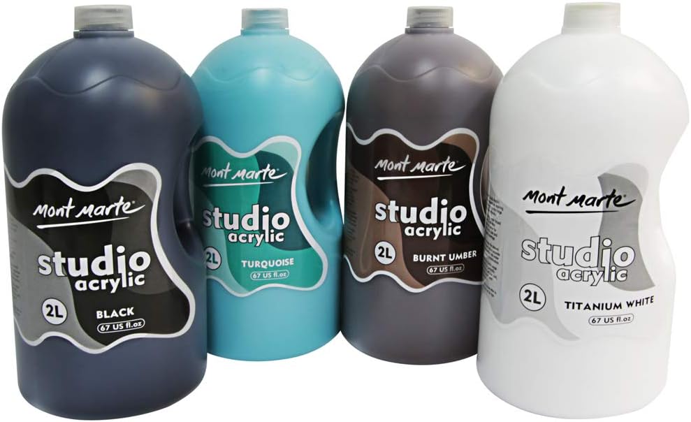 MONT MARTE MSCH2210 Black Acrylic Paint Pump - 2 litre