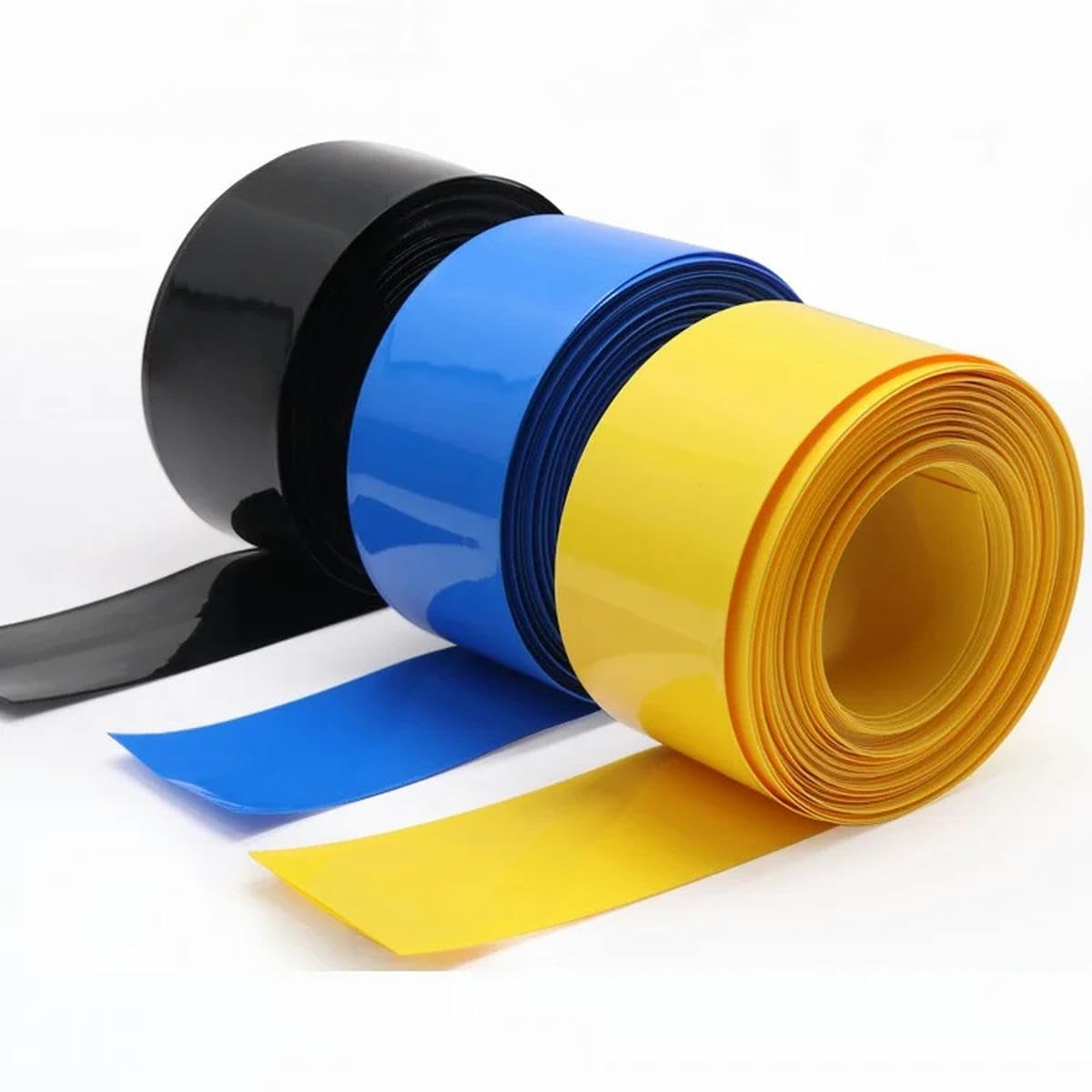 2/10 m 18650 Batería Lipo Paquete de tubos termorretráctiles de PVC Ancho 17 mm ~ 80 mm Envoltura de película aislada Caja de litio Manga de cable Azul Multi-Ancho 66 mm Diámetro 42 mm-10 met