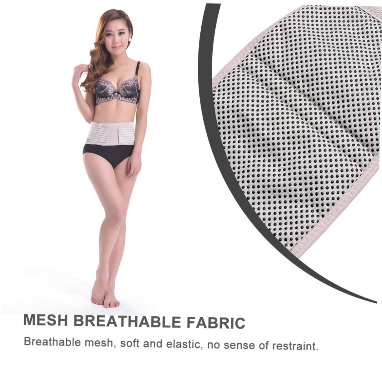 FOMIYES Ergonomic Waist Support Belt Women's Self Heating Waist Brace Tummy Wrap Therapeutic Support Brace Breathable Comfortable Size Xl