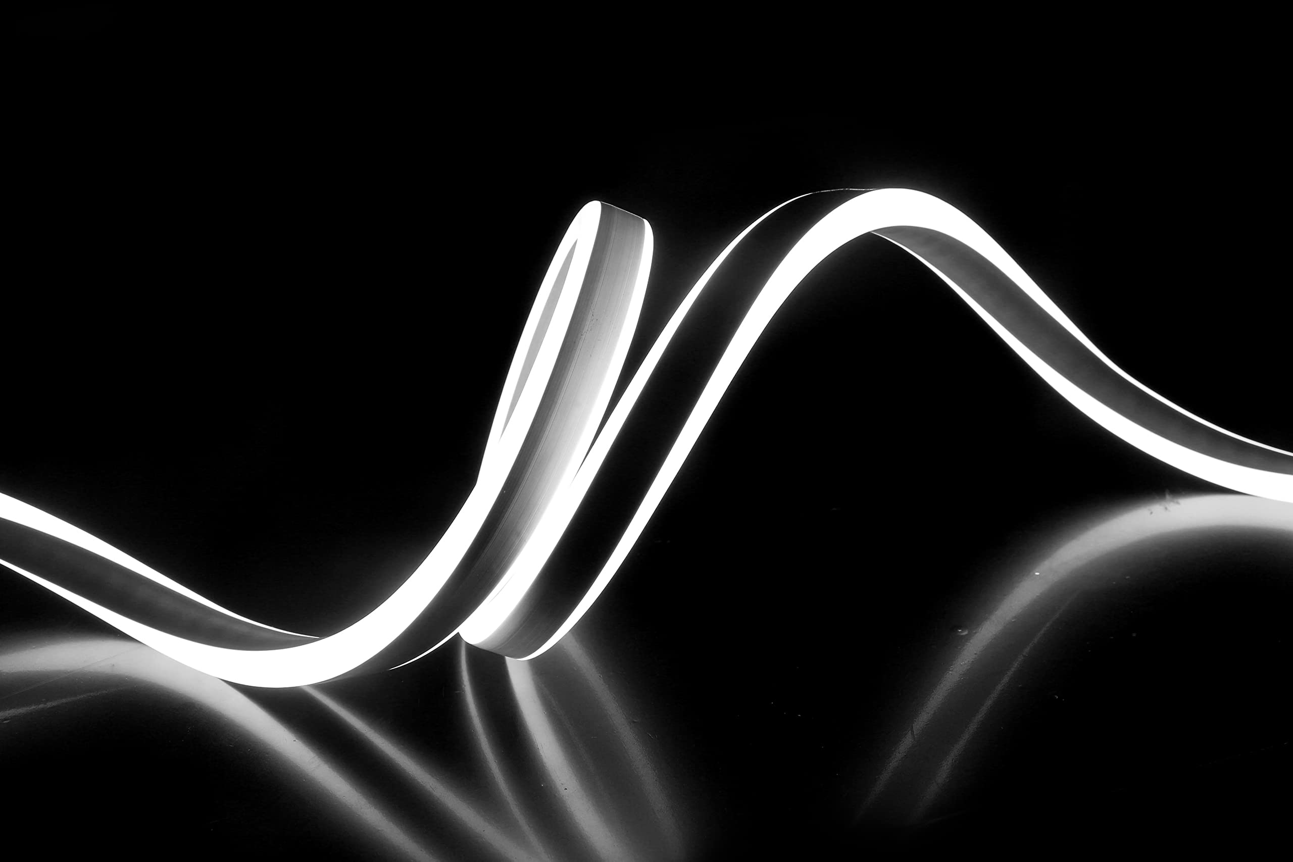 Profi Serie- LED neon flex Striscia di luce 50m esterno e interno, bianco freddo 6500K, dimmerabile, 220V-240V, strip, impermeabile, flessibile. per edifici, negozi, progetti, decorazione