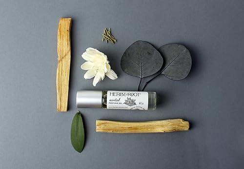Miniatura 3 de Santal Perfume Oil Rollerball (rollon)  Herb & Root  0.3 fl oz  Perfume Virginia Cedro y Palo Santo, fragancia Smoky Woods para hombres o mujeres