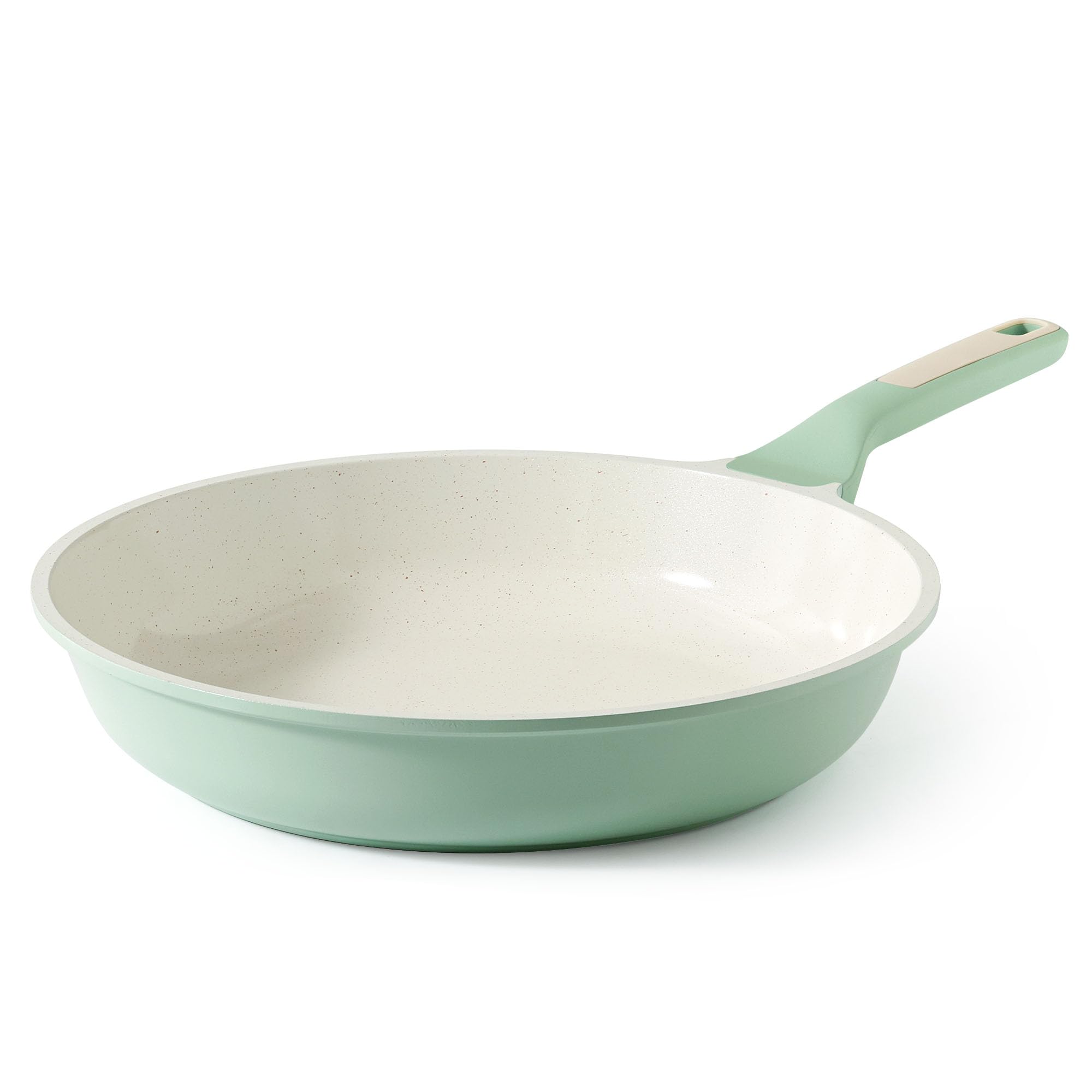 Photo 1 of SENSARTE Nonstick Ceramic Frying Pan 9.5-Inch, Healthy Non Toxic Skillet, Induction Compatible Omelet Pan with Heat Resistant Handle, PFAS-Free, Mint Green