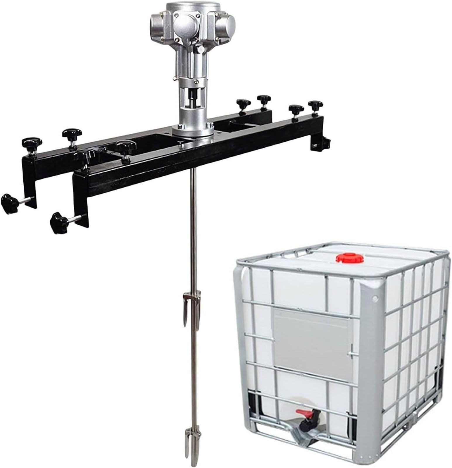 Miscelatore for vernice da 1 tonnellata/1000 litri, agitatore d'aria IBC da 3/4 HP, miscelatore pneumatico con supporto, altezza regolabile, giri/min: 0-1800 giri/min