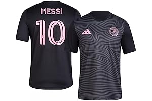 Inter Miami CF #10 Lionel Messi Youth Performance Jersey (Black, Youth Large-14/16)