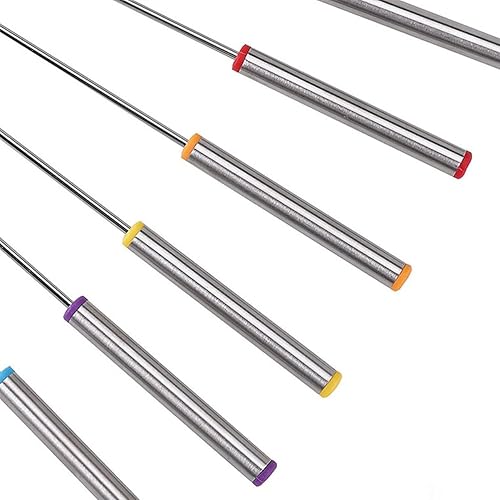 Miniatura 2 de STOBAZA 6 tenedores de fondue de acero inoxidable de 9.4 pulgadas, palitos de fondue de queso, utensilios de cocina, tenedores de alimentos con asas