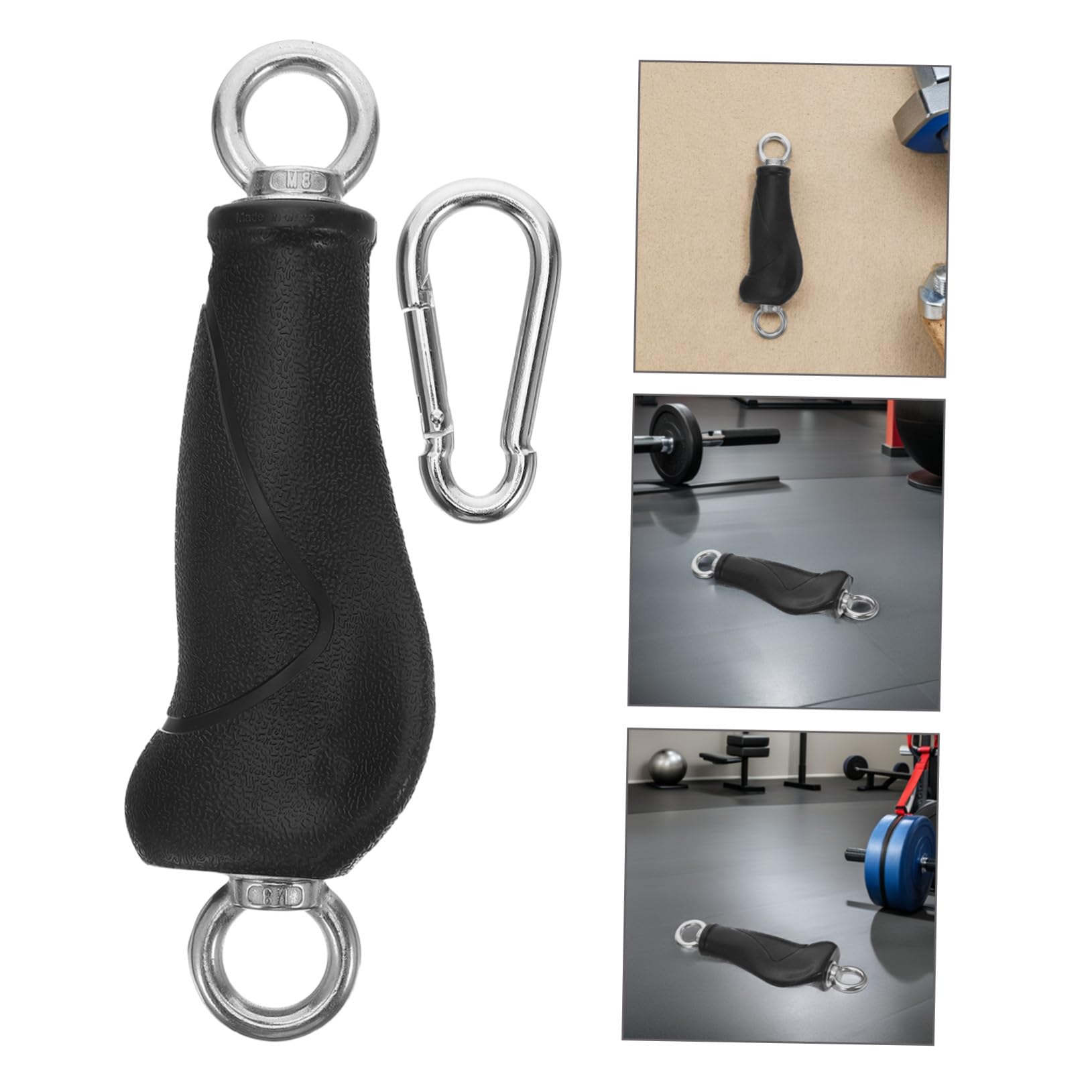 Anneome 2 Szt. Szt Uchwyty Do Maszyn Kablowych z Podwójnym Pierścieniem Ergonomiczne Wytrzymałe Rączki Do Treningu Siłowego Kompatybilne z Różnym Sprzętem Fitness Wygodne i Trwałe