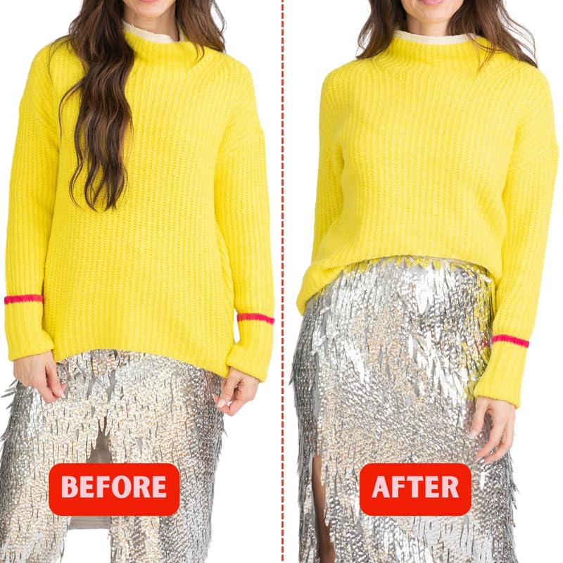 Tucky Elastic Adjustable No-Show Invisible Stretch Belt for Women, Men, and Teen Instantly Tucks Sweaters, Shirts, Latex Free2