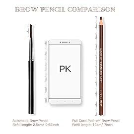 LSxia Waterproof Eye-Brow Pen-cil Set, Pull Cord Peel-off Eyebrow Pencil Microblading Pen Supplies Kit, White Eye-Liner Pencil and Eyebrows Tool Tattoo Makeup For Marking (5+1 Brown)