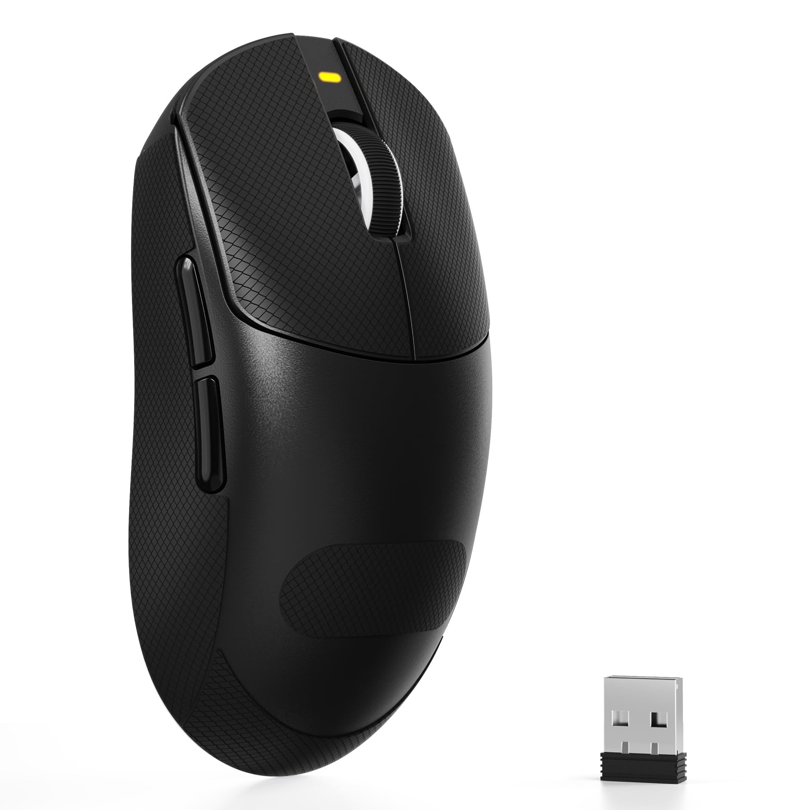 MAMBASNAKE Attack Shark X8 SE 55g Superlight Wireless Gaming Mouse,BK52820 Tri-Mode BT/2.4G Wireless/Wired Mouse with Grip Tape,25000DPI,500mAh,Large Size,5 Programmable Buttons for Pc/Mac(Black PRO)-image-20