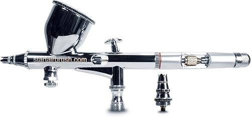 NO-NAME Kit de aerógrafo de doble acción de alto rendimiento fácil de usar, versátil y compatible para pintura de modelos, arte de uñas, decoración