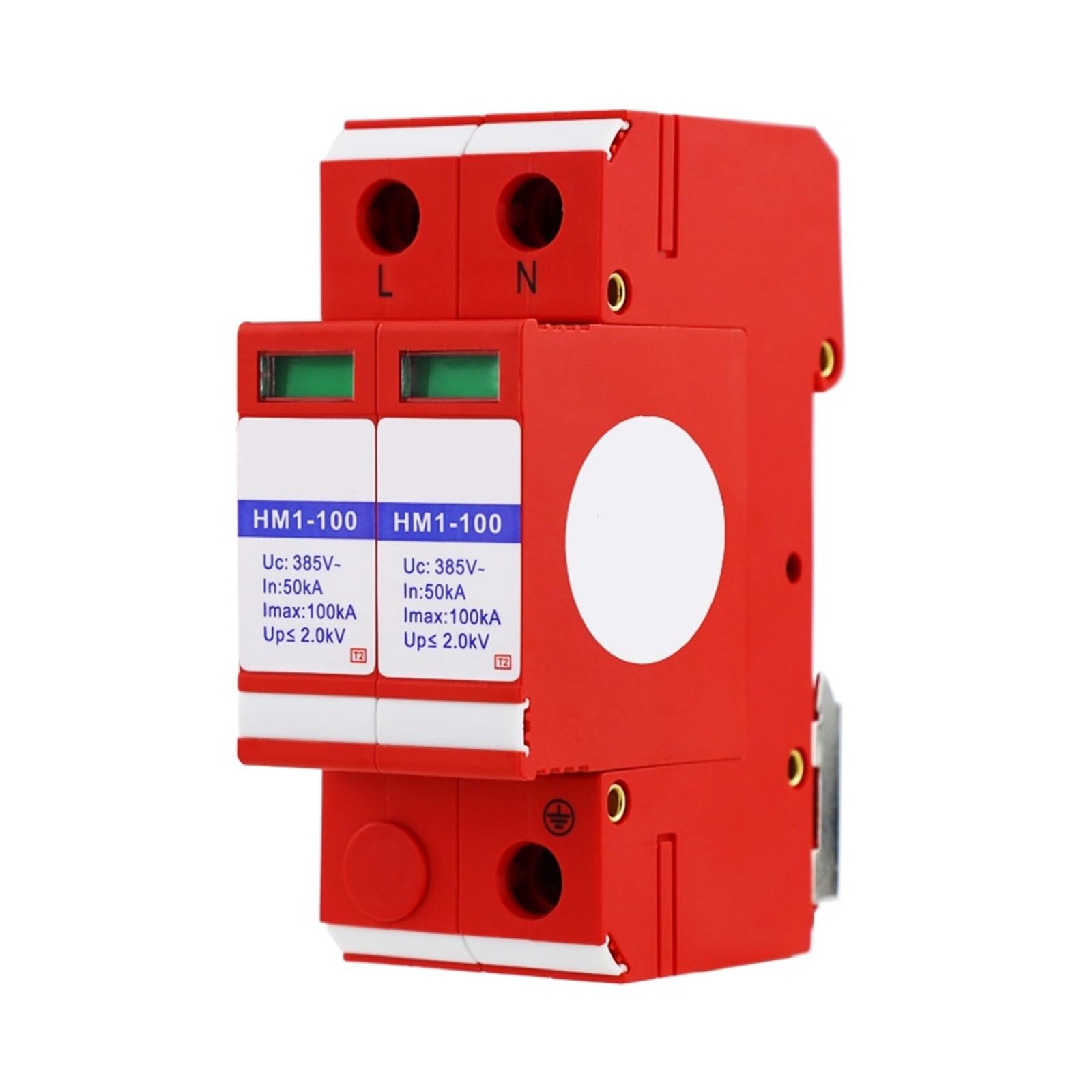 DEBLAN Scaricatore di sovratensione per fulmini monofase di Classe B 100KA 220V HM1-100 2,0kV