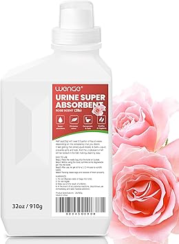 Wenge Urine Super Absorbent, Solidifier - 180 Use Pre Poo gel for Toilet, Porta Potty Chemicals, Eco Absorbent Liquid Waste Gelling and Deodorizing Powder Pink Rose Scent