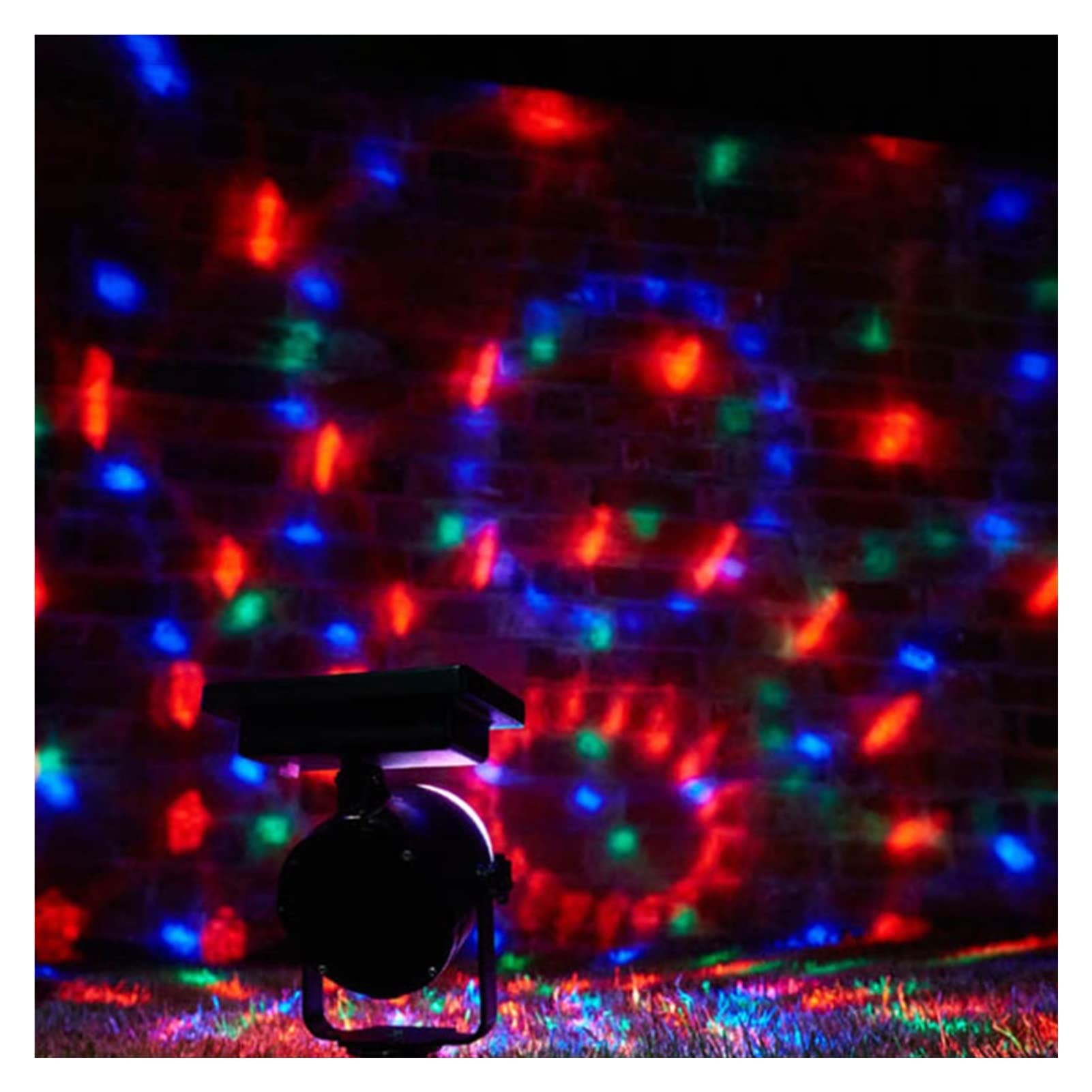 Bola giratoria de luz de césped de jardín solar dual DIRIGIÓ Luz de jardín solar Rgb Lámpara de proyección al aire libre iluminación de decoración de vacaciones para Espectáculos
