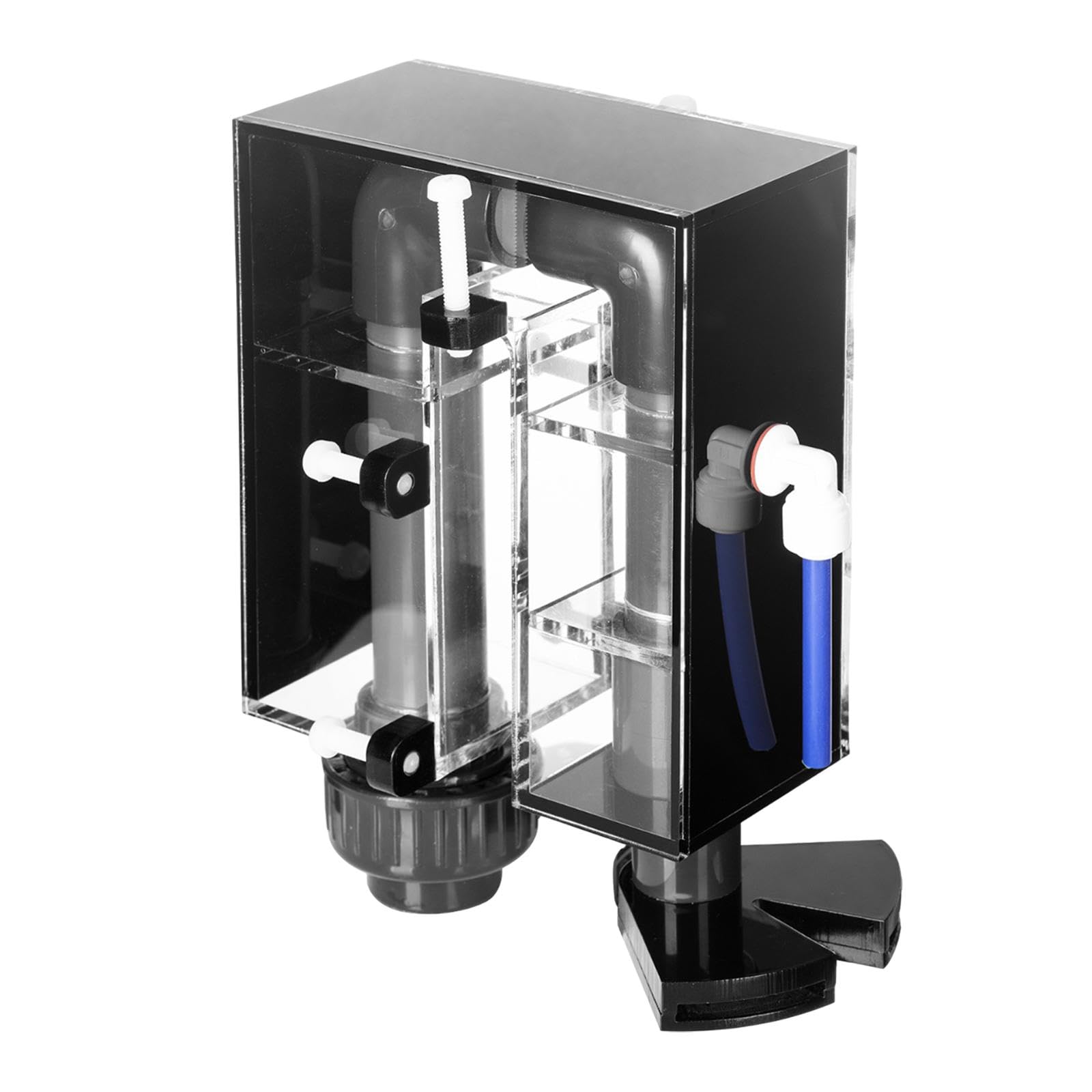 Over Box Over Companion Box Increase Water Adjustable Quick Installatio for Fish Tank Upgrade Acrylic Siphon Box, Black