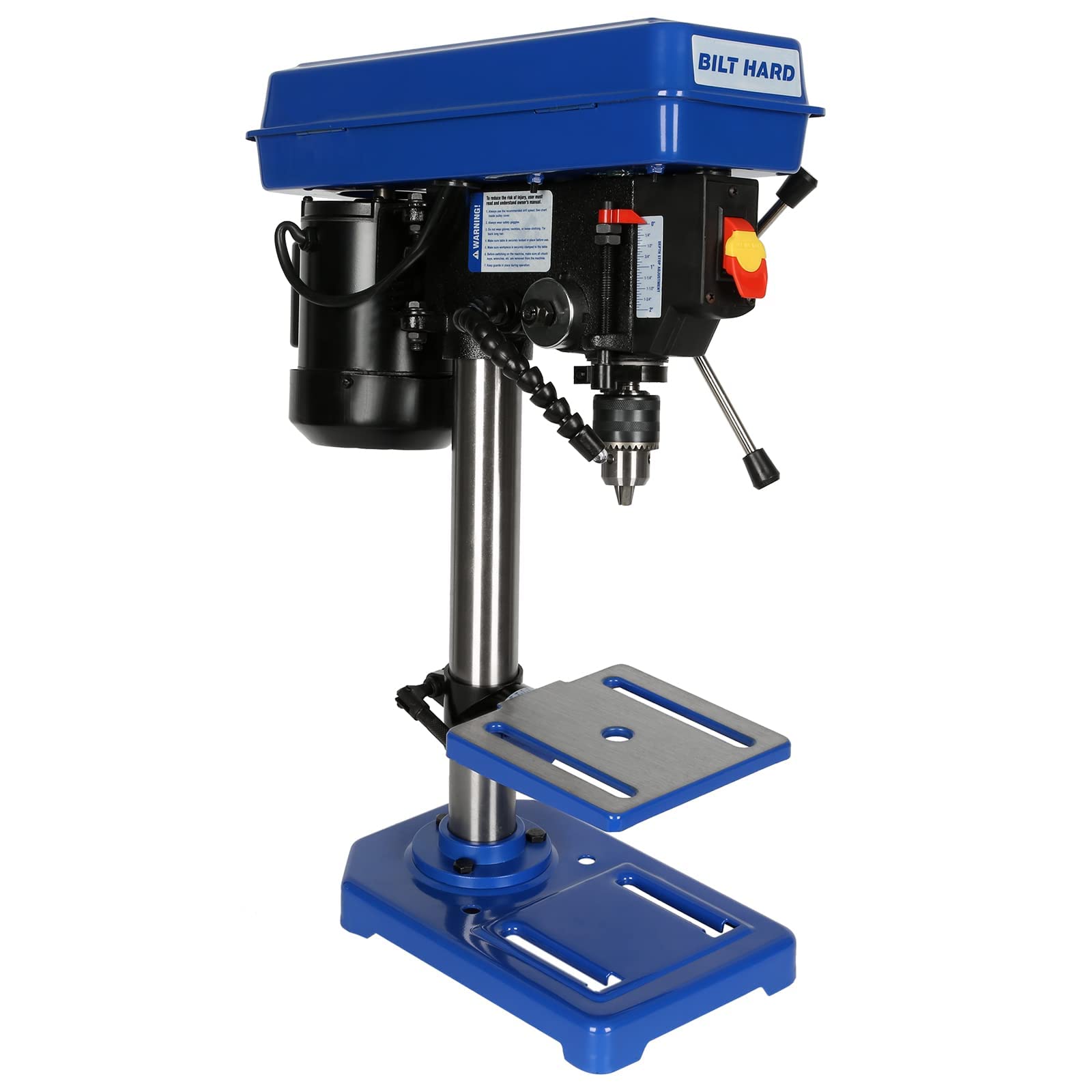 BILT HARD 2.3Amp 8 In. Drill Press with Worklight, 5 Speed Benchtop
