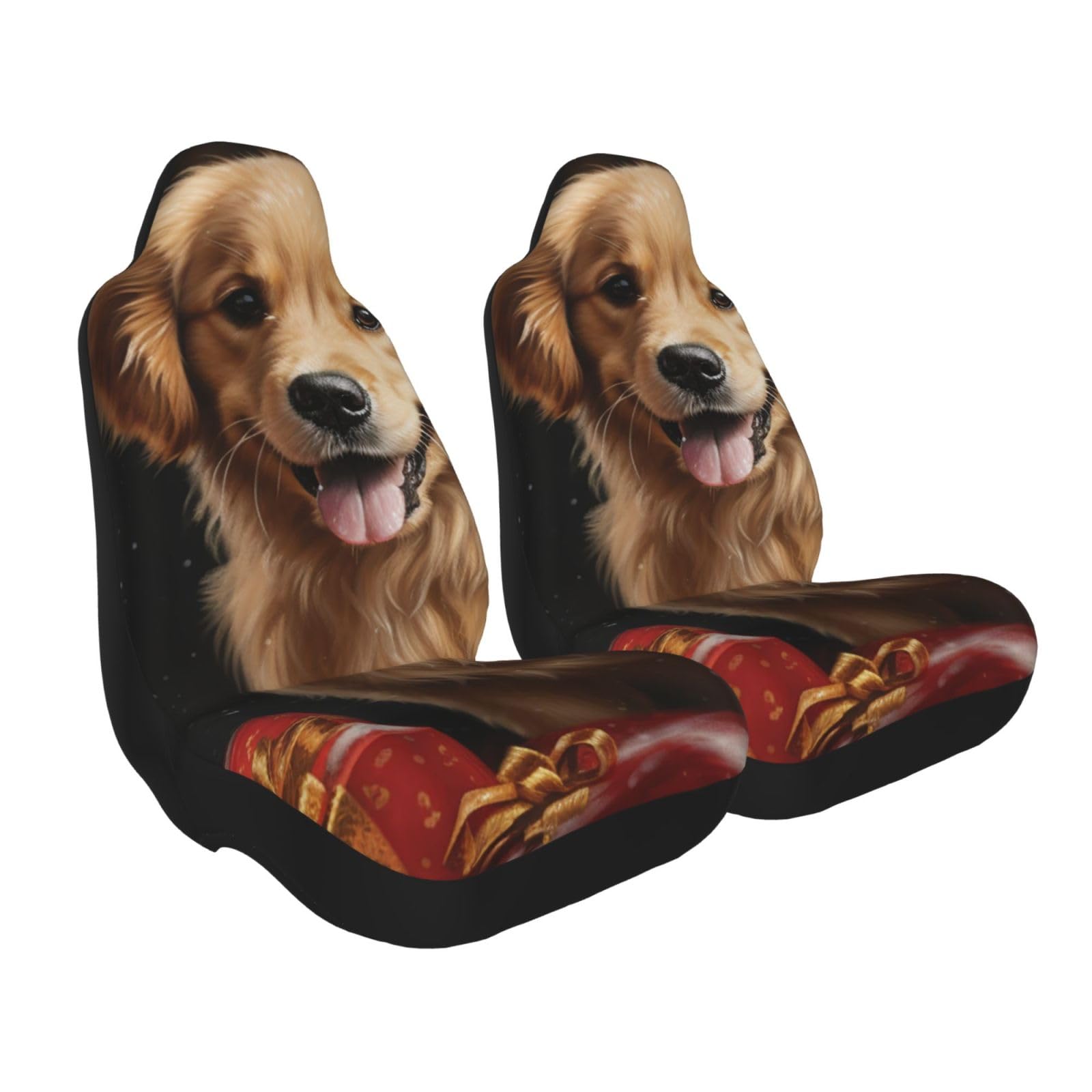 Golden Retriever pokrowce na siedzenia samochodowe, uniwersalne ochraniacze na siedzenia samochodowe, z elastycznym paskiem, akcesoria samochodowe, zestaw 2 szt., 2 szt