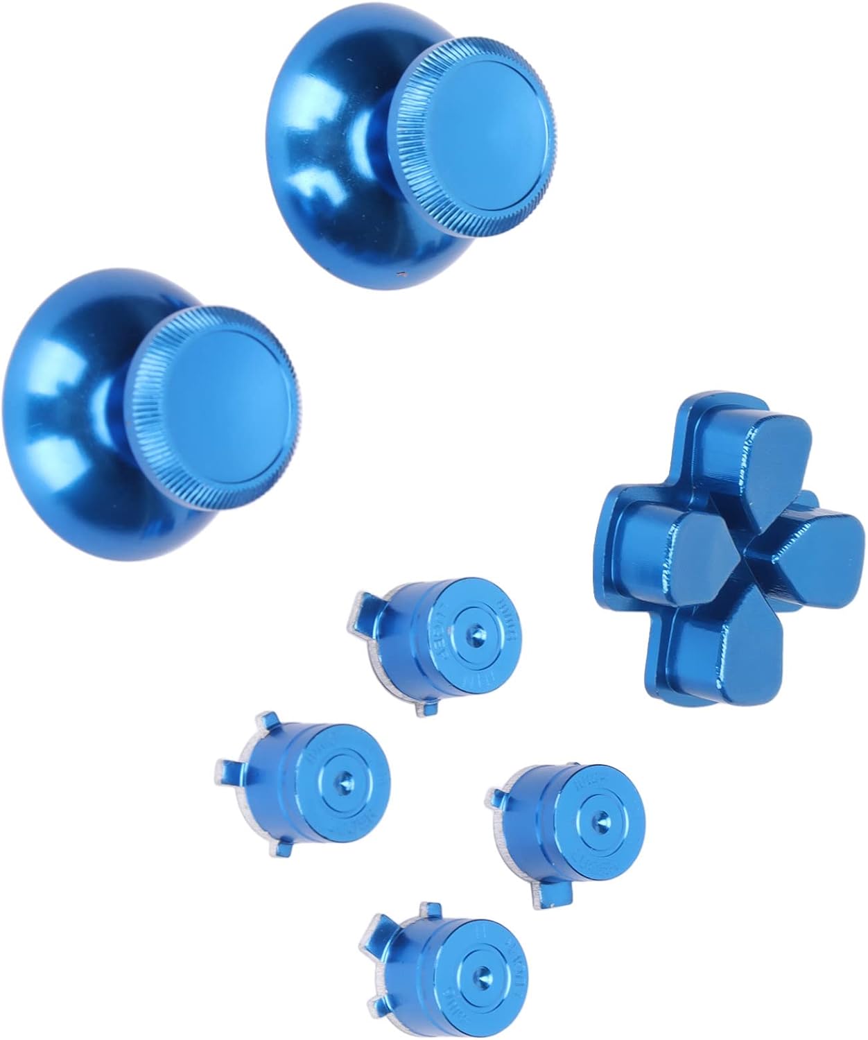 Gedourain Button Joystick Key, Sturdy Texture Design Personalized Metal Bullet Buttons Aluminum Alloy for PS5 Controller(Blue)
