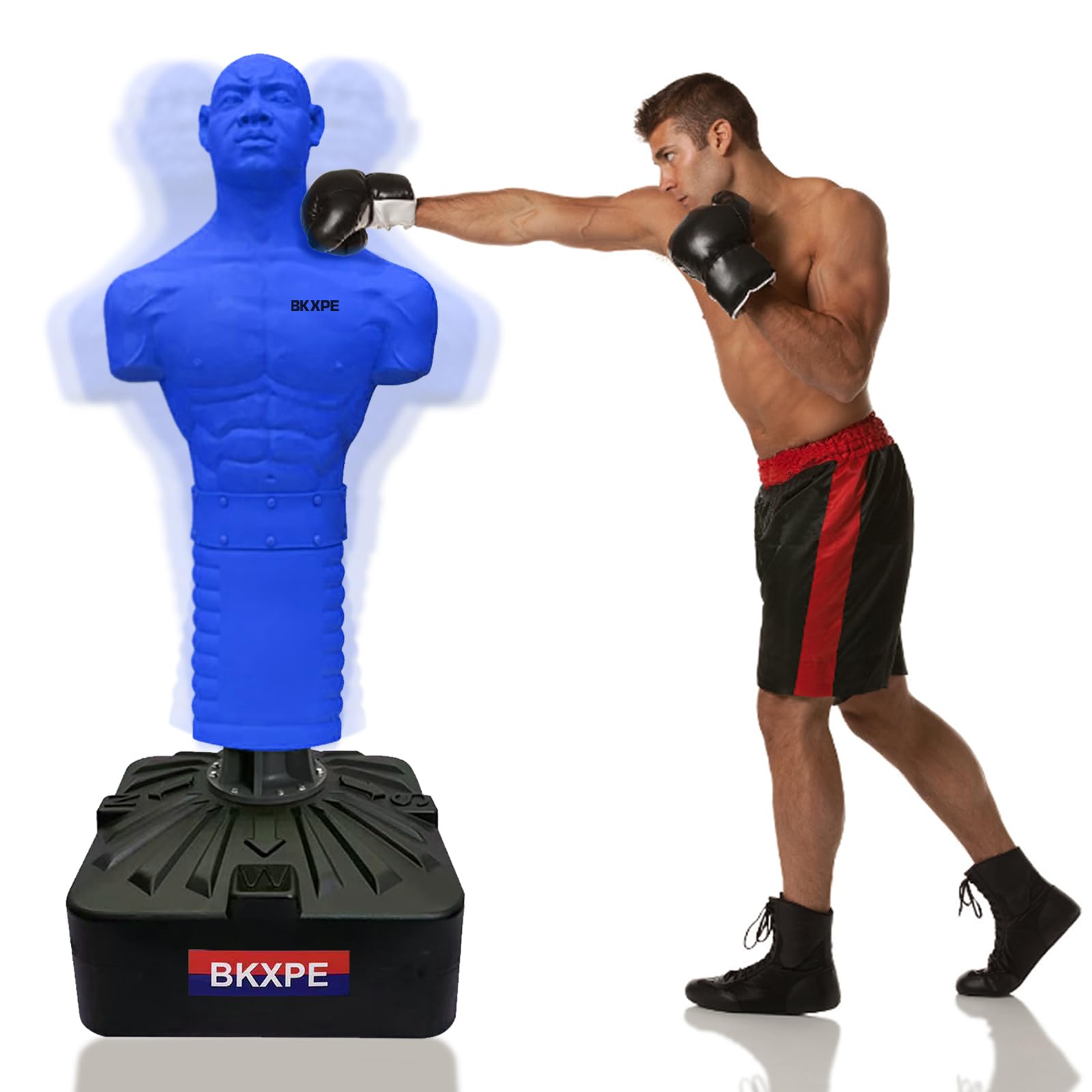 Bob Punching Dummy, Durable Silicone Punching Bag with Large Stable Base for Adults & Kids, Freestanding Training Target for Boxing, Taekwondo, MMA, Home Gym