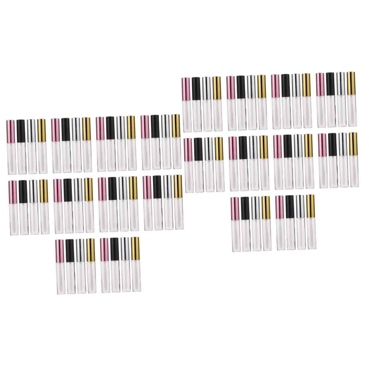 Tubi per Gloss Labbra da Viaggio 10ml in Abs, 40 Pezzi | Testina a Pennello, Forma Originale, per Lip Gloss e Ombretto, da Portare in Borsa