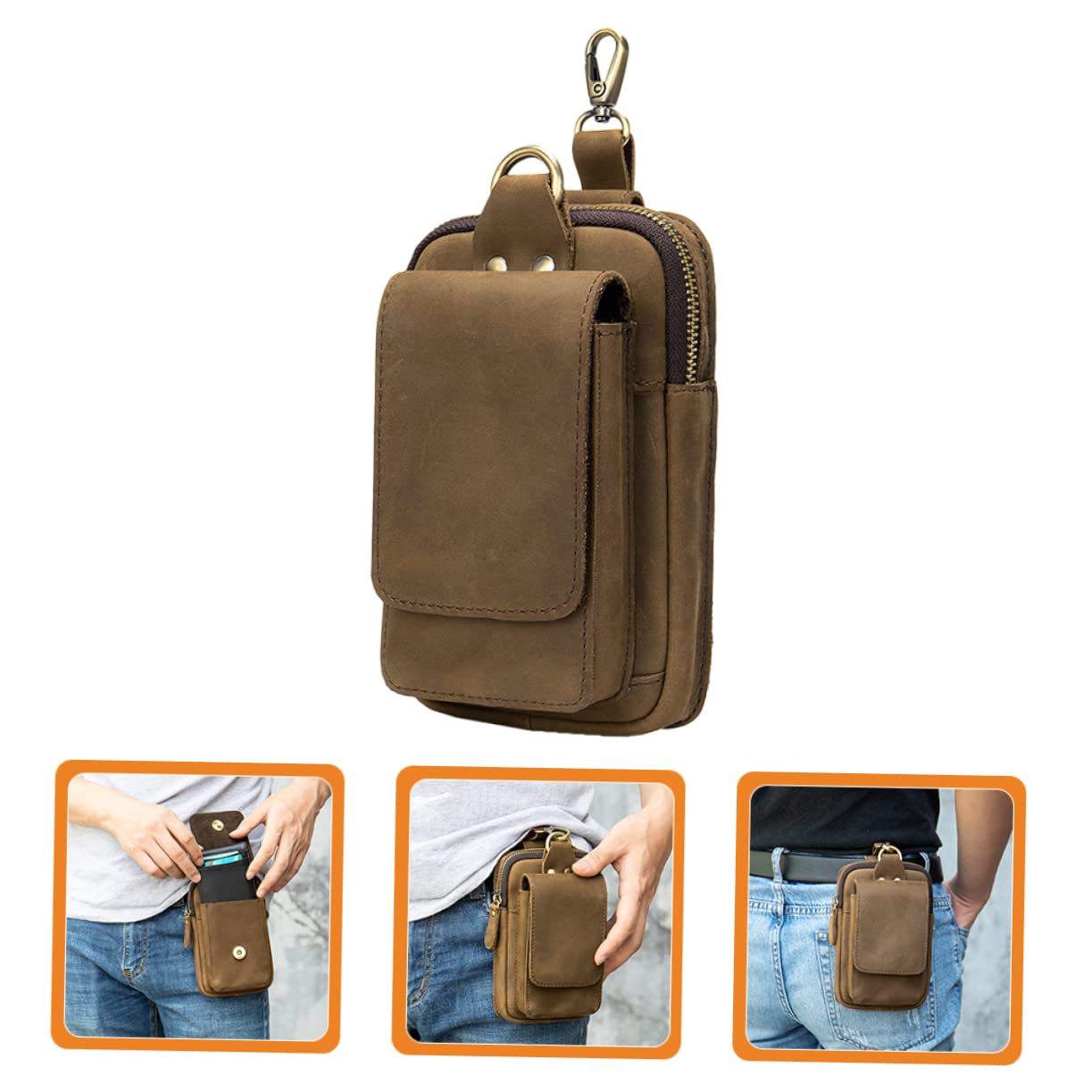 Stylische Gürteltasche aus Pu für Handy mit Praktischer Halterung für Outdoor Abenteuer und Reiten Multifunktional und Robust für Herren