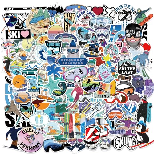 Surf Skiing Stickers |150PCS Winter Skiing Sports Stickers Decals Vinyl