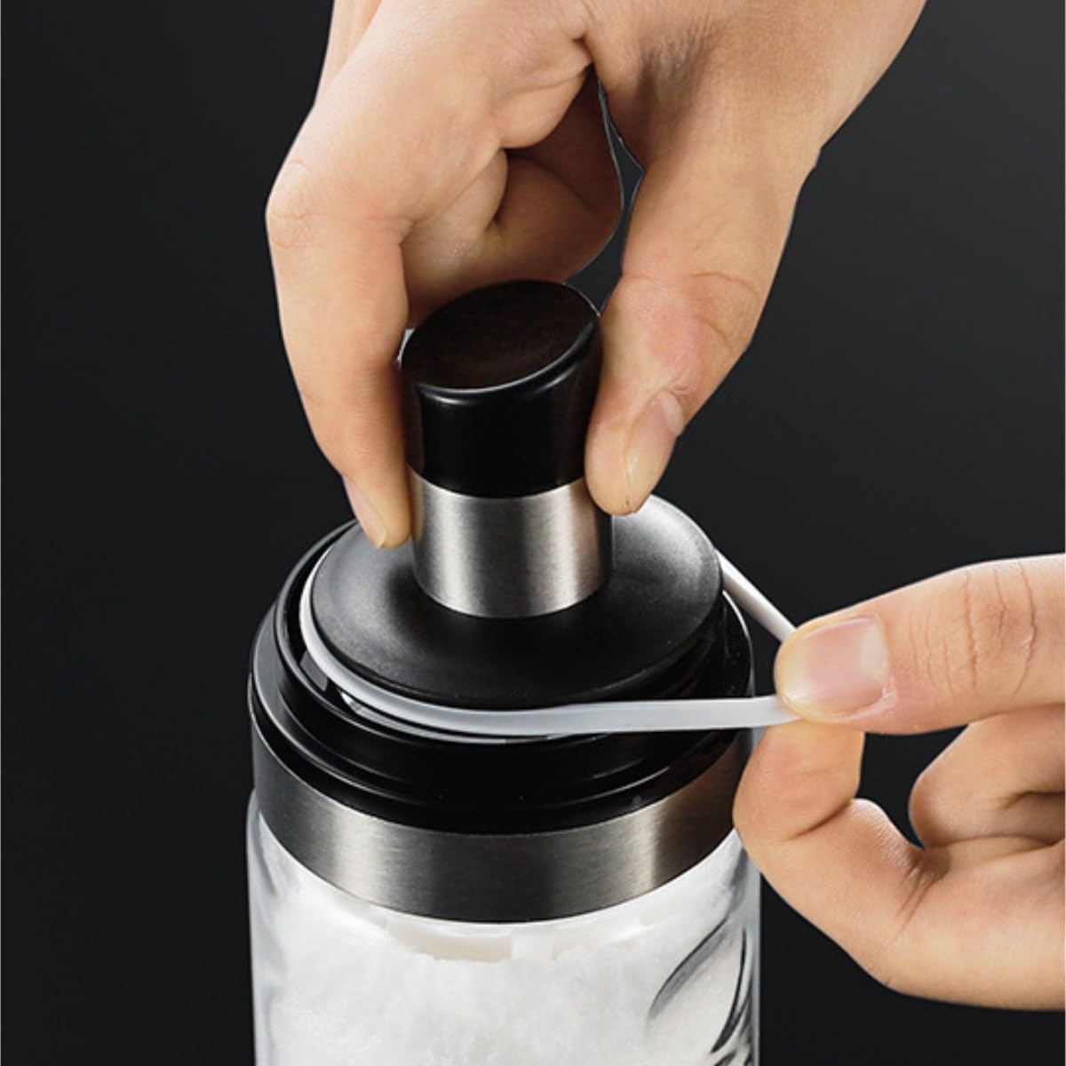 Dispenser per Salsa di Soia Combinazione Di Contenitori For Olio In Vetro, Set Da 3 Pezzi, Contenitore For Salsa Di Soia, Aceto E Sale, Bottiglia For Condimenti Domestici Contenitore Dell'olio