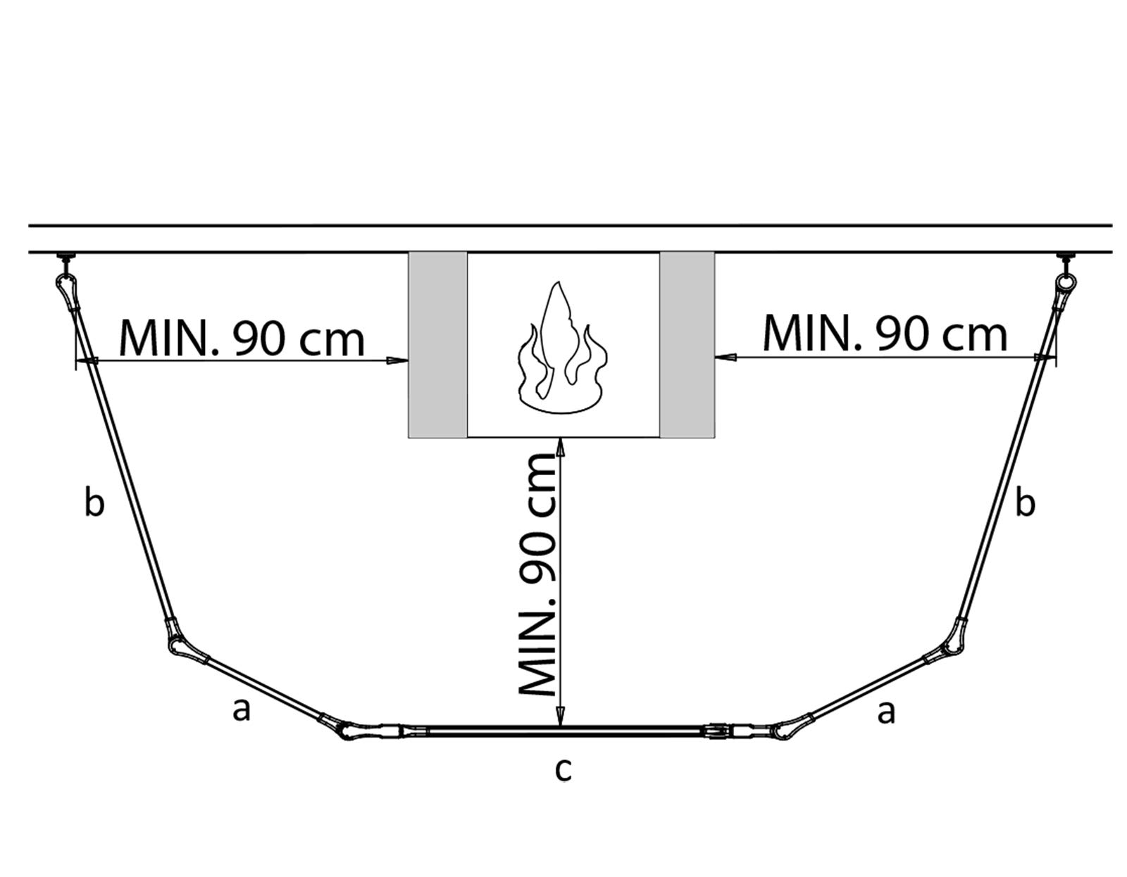 DOLLE Kaminschutzgitter Schwarz bis 278 cm - Ofenschutzgitter 5-teilig | TÜV-geprüftes Absperrgitter für Kamin und Treppe, 5 flexible Elemente inkl. Tür, auch als Laufstall oder Schutzgitter nutzbar