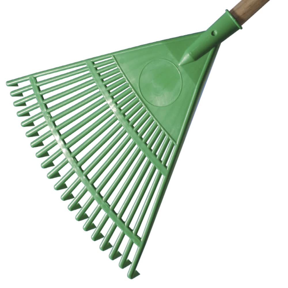 VERDELOOK Rastrello da Giardino in plastica 45 cm, Verde, Fornito Senza Manico