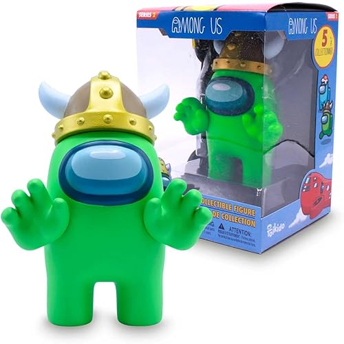 Just Toys LLC Among Us Figuras coleccionables - Serie 2 (verde con sombrero vikingo)