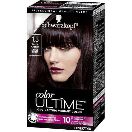 Schwarzkopf Color Ultime Hair Color, 1.3 Black Cherry, 1 Application - Permanent Black Hair Dye for Vivid Color Intensity and Fade-Resistant Shine up to 10 Weeks