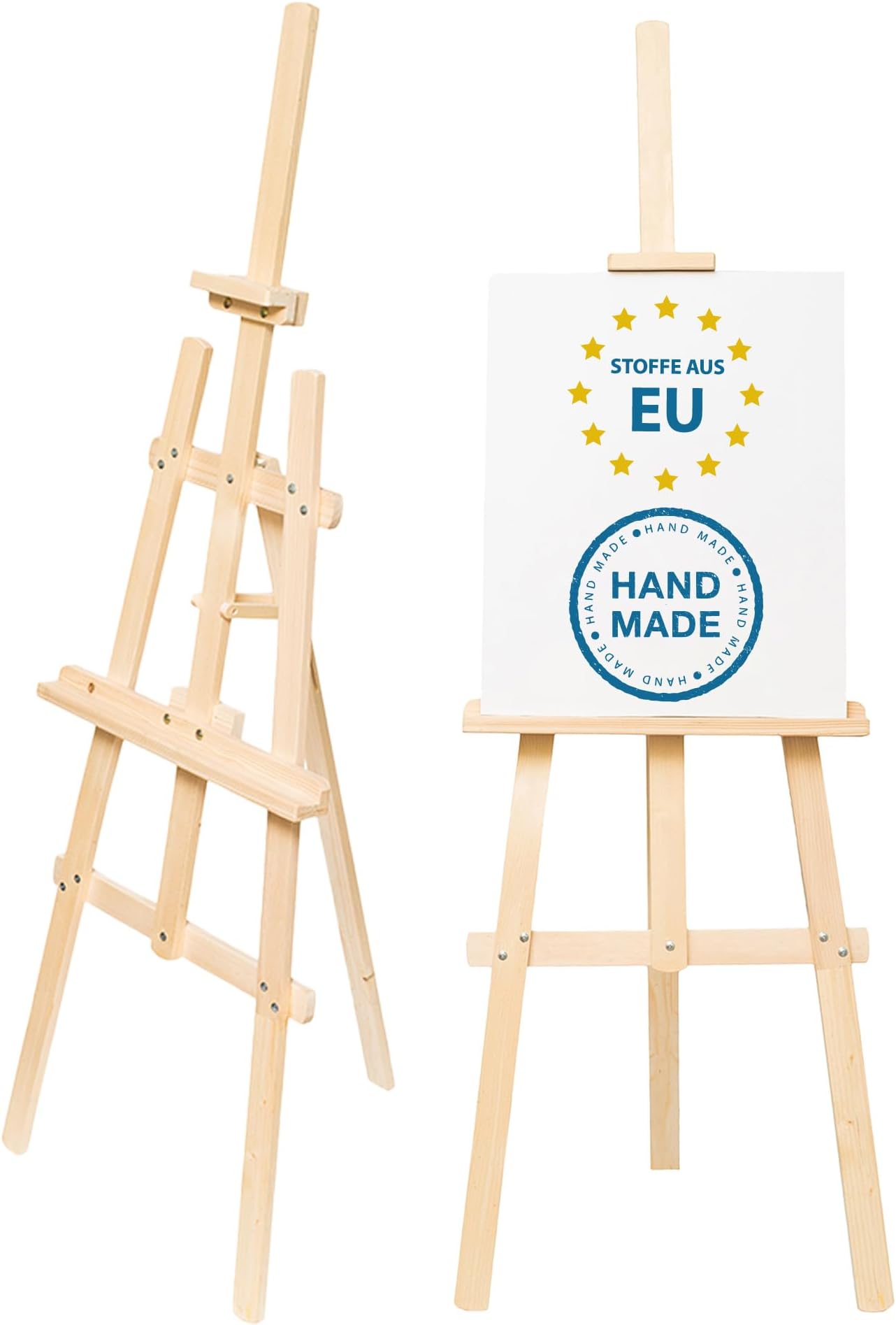 Wooden Easel Large 180cm - Height Adjustable Wedding Canvas Easel for Field Painters Kids Adults Beech Wood