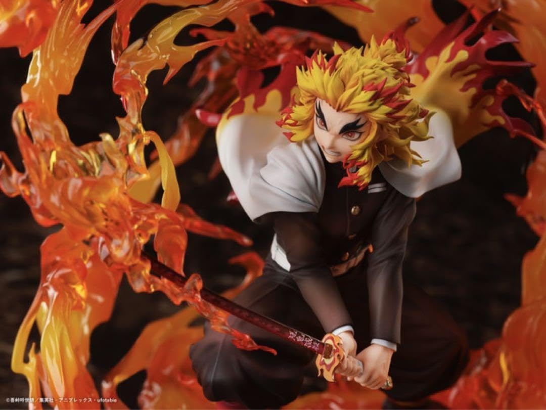 鬼滅の刃　無限列車編　煉獄杏寿郎-炎の呼吸 奥義 玖ノ型・煉獄　フィギュア 鬼滅の刃」煉獄杏寿郎、“奥義 玖ノ型・煉獄”を放つ一瞬を1/4スケール