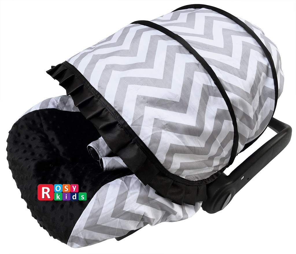 Rosy Kids Infant Carseat Canopy Cover 3 Pc Whole Caboodle Baby Car Seat Cover Kit Cotton C030600