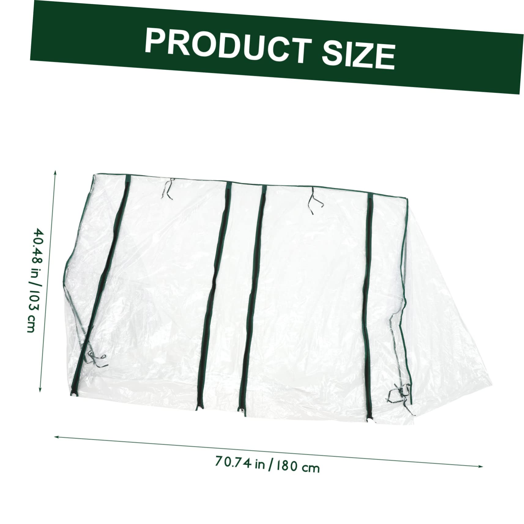 BEBEMOKO Garden Replacement Greenhouse Cover Portable PVC Cover with Up Zipper Door for Backyard Gardening Mini Greenhouse for Raised Garden Bed Plant Protection